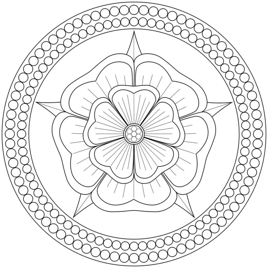 Мандала трафарет для детей