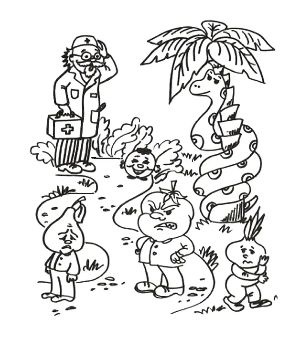 Корней Чуковский Бармалей раскраска