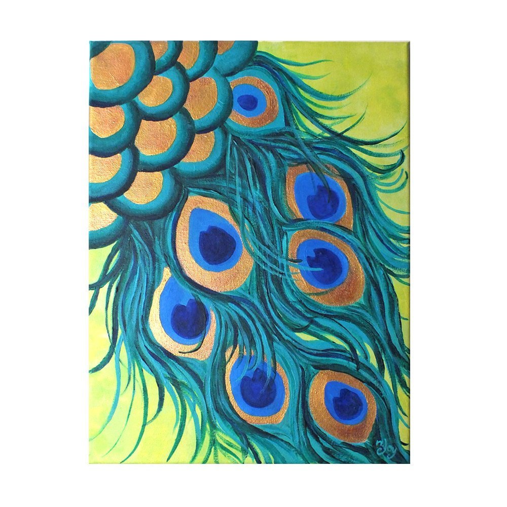 Перо павлина пастель