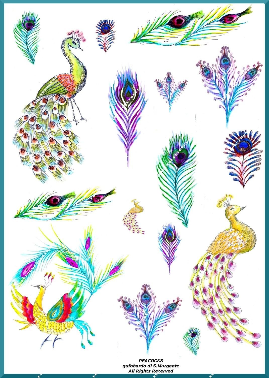 Узоры в виде перьев