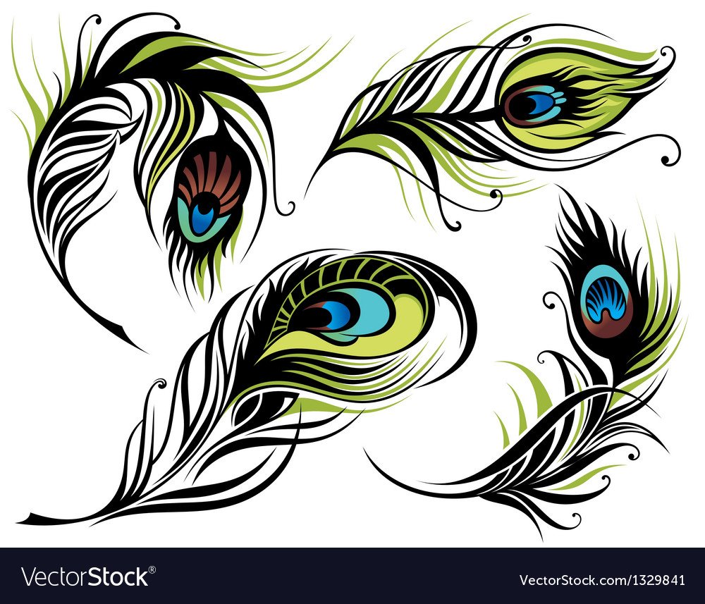 Стилизованные перья