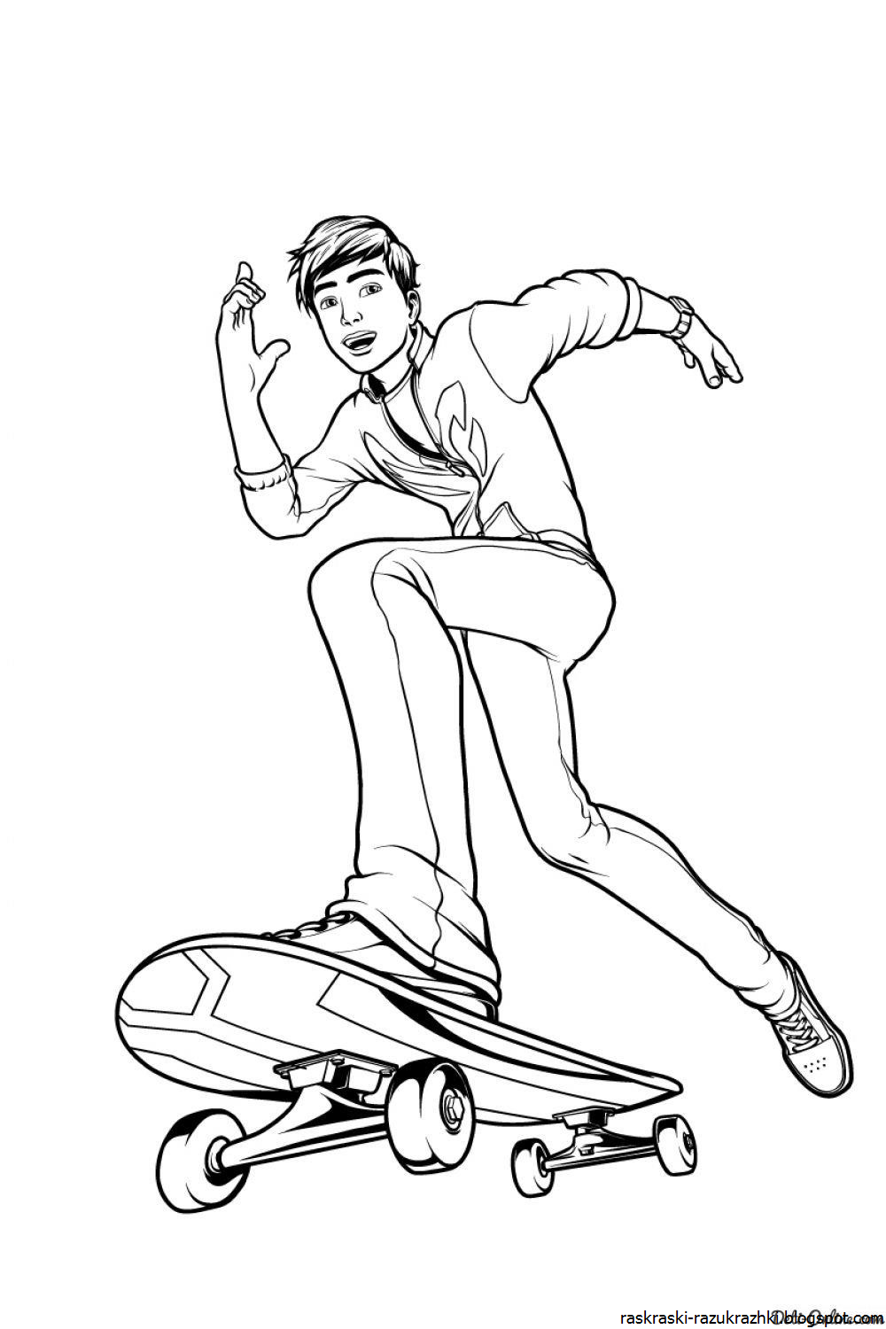 Раскраска скейтборд