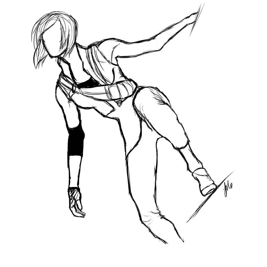 Позы для рисования паркур
