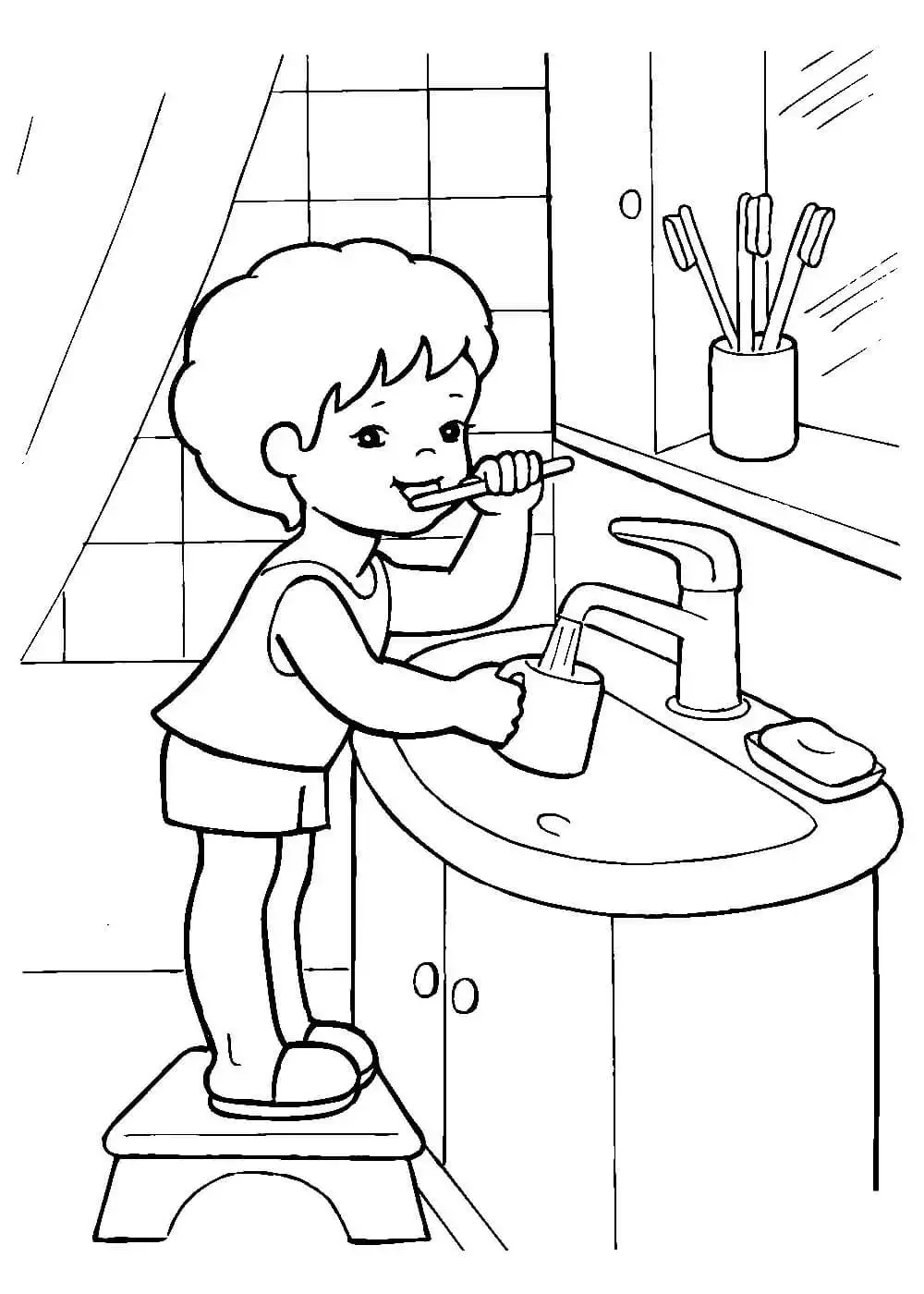 Стирка раскраска