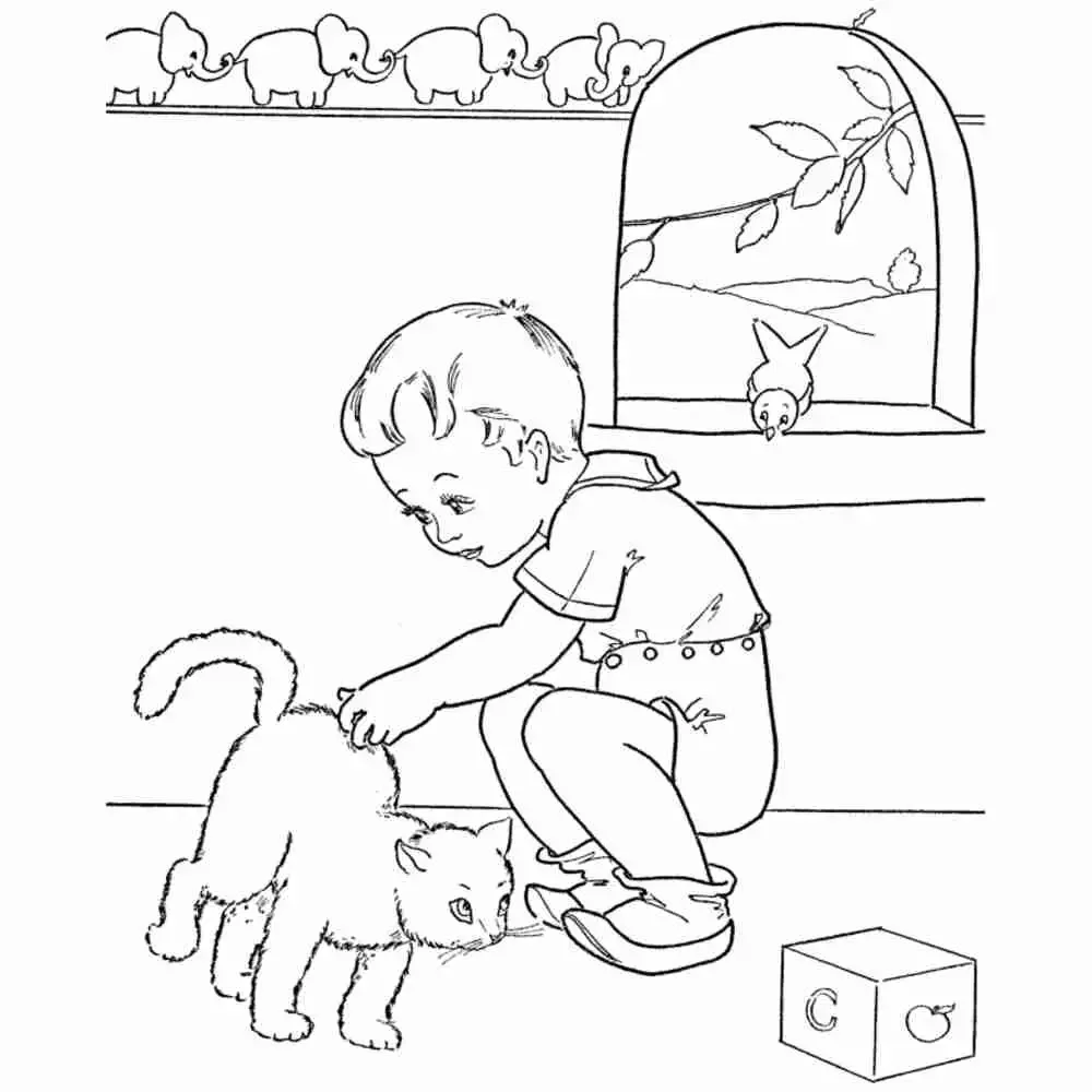 Пылесосит раскраска