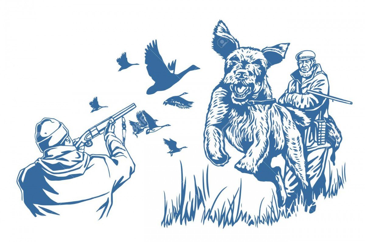 Эмблема охота и рыбалка