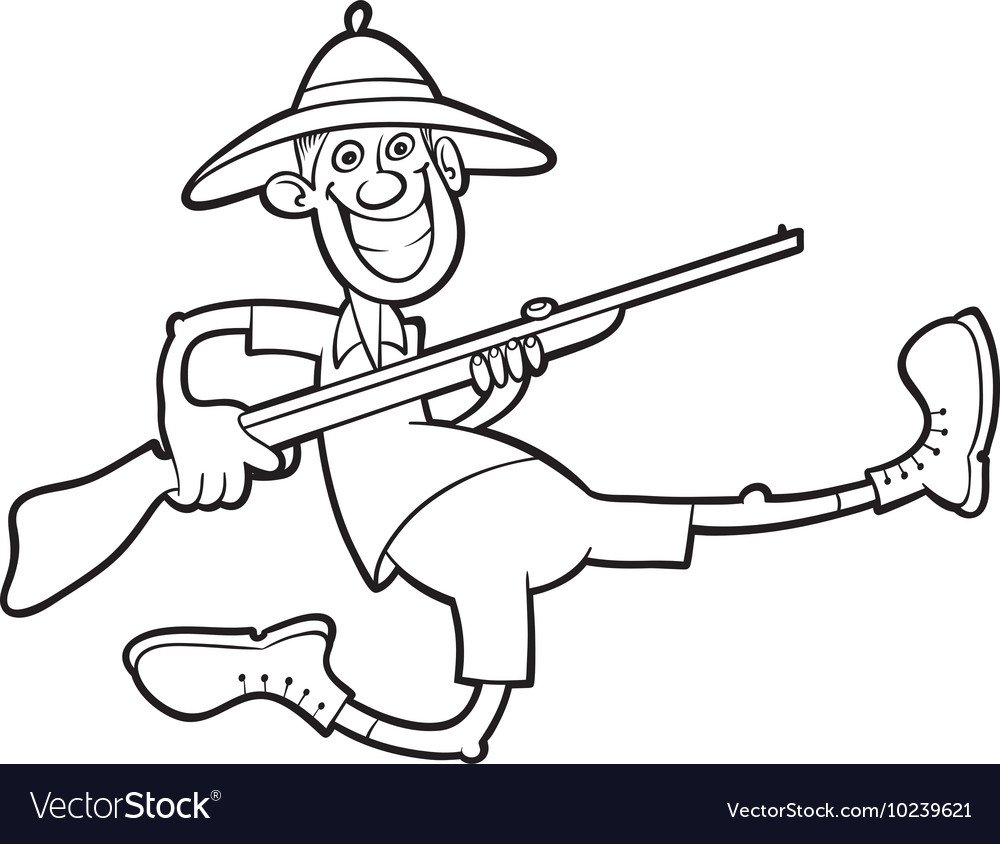 Охотник рисунок карандашом