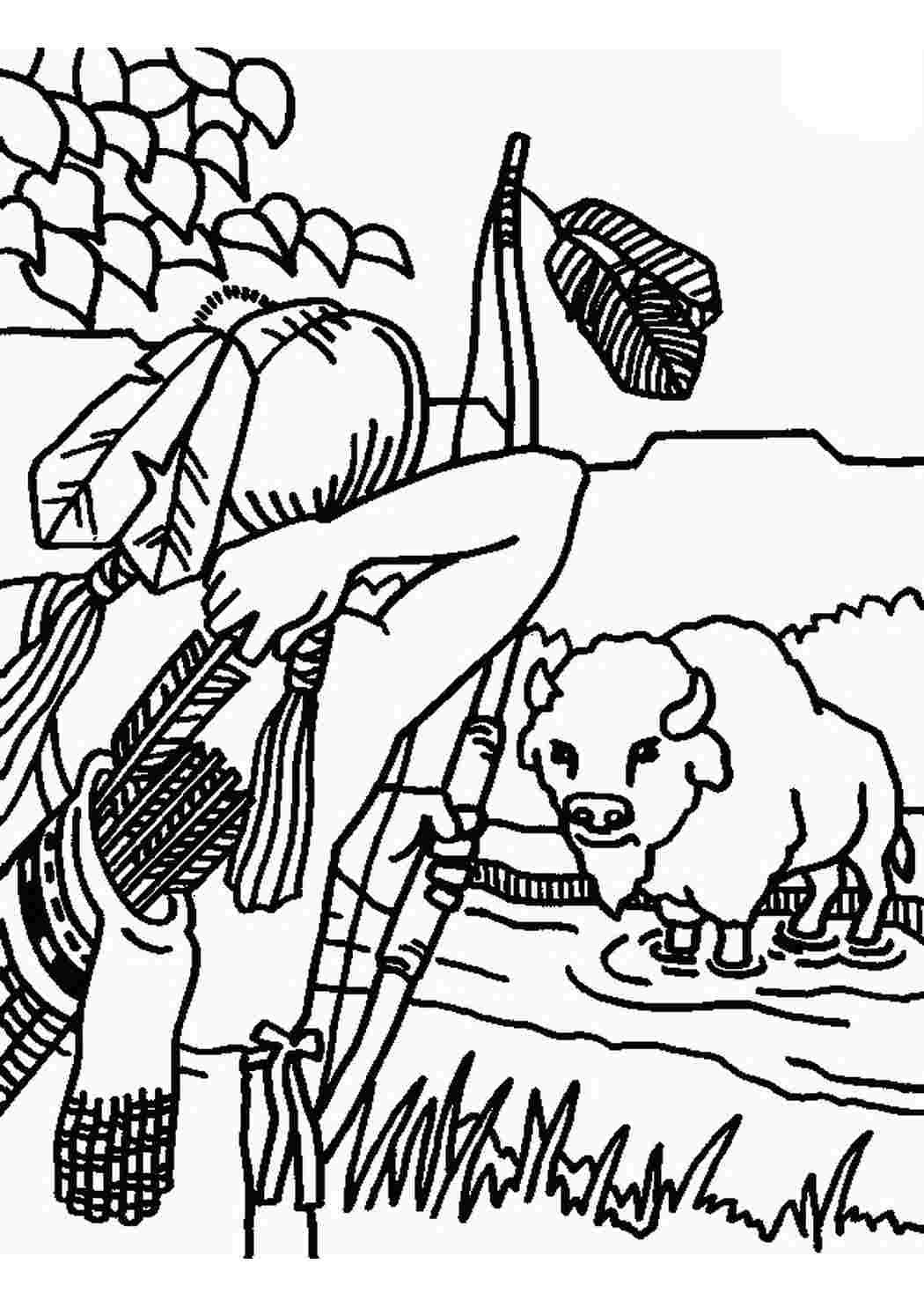 Охотник рисунок карандашом