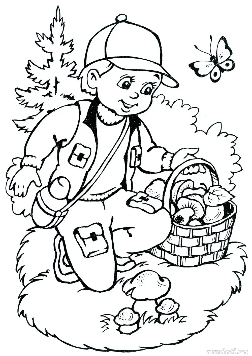 Лесная Фея раскраска