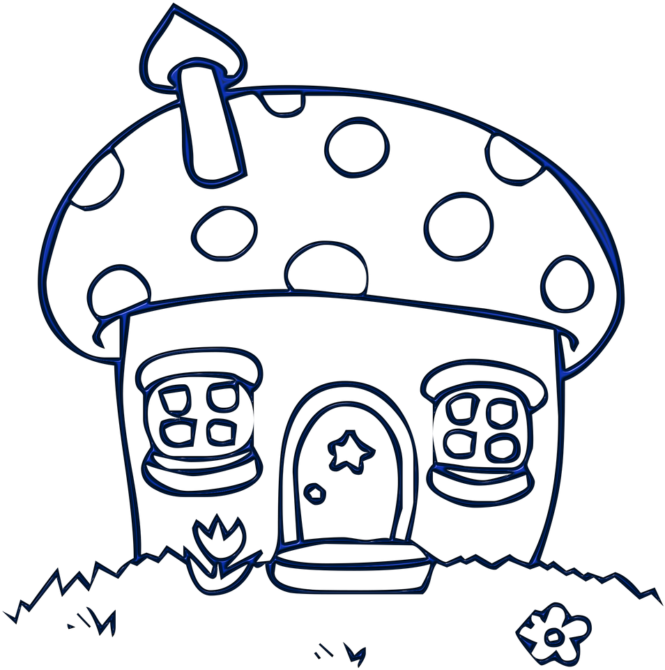 Сказочный домик раскраска