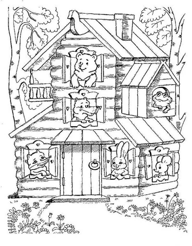 Русские народные сказки избушка Лубяная