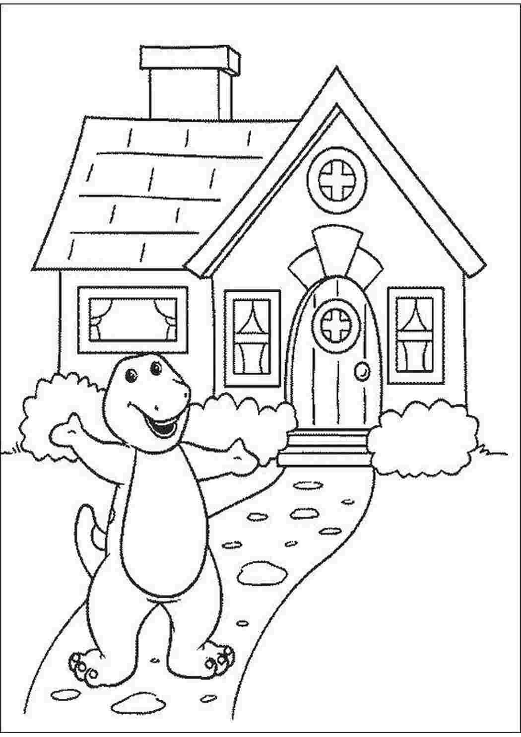 Домик гриб раскраска