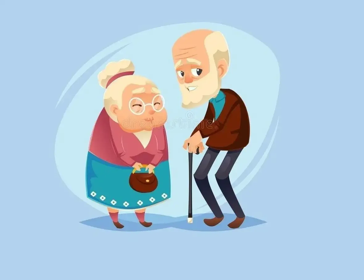 Бабушка и дедушка мультяшная