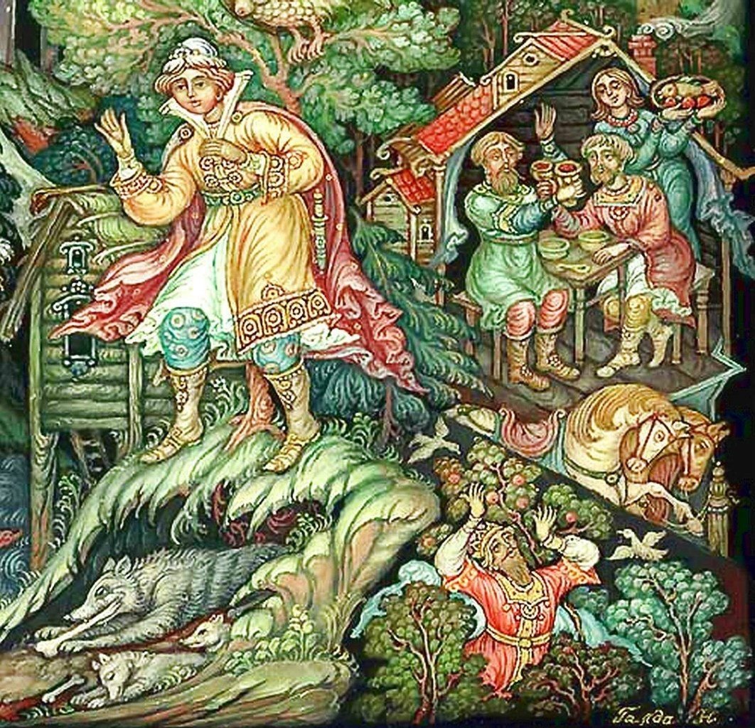 Палехская роспись лаковая миниатюра