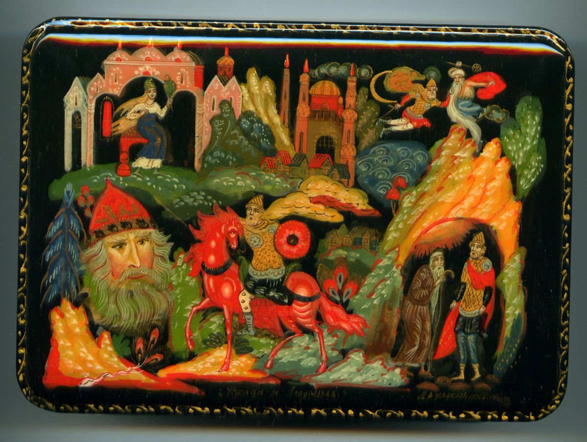 Шкатулка Палех. Тройка e202139