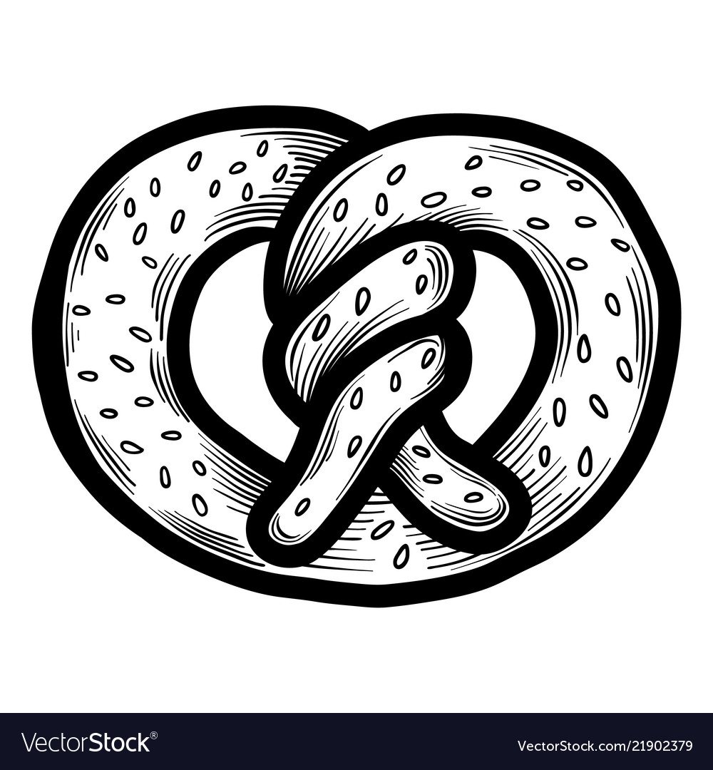 Крендель раскраска для детей