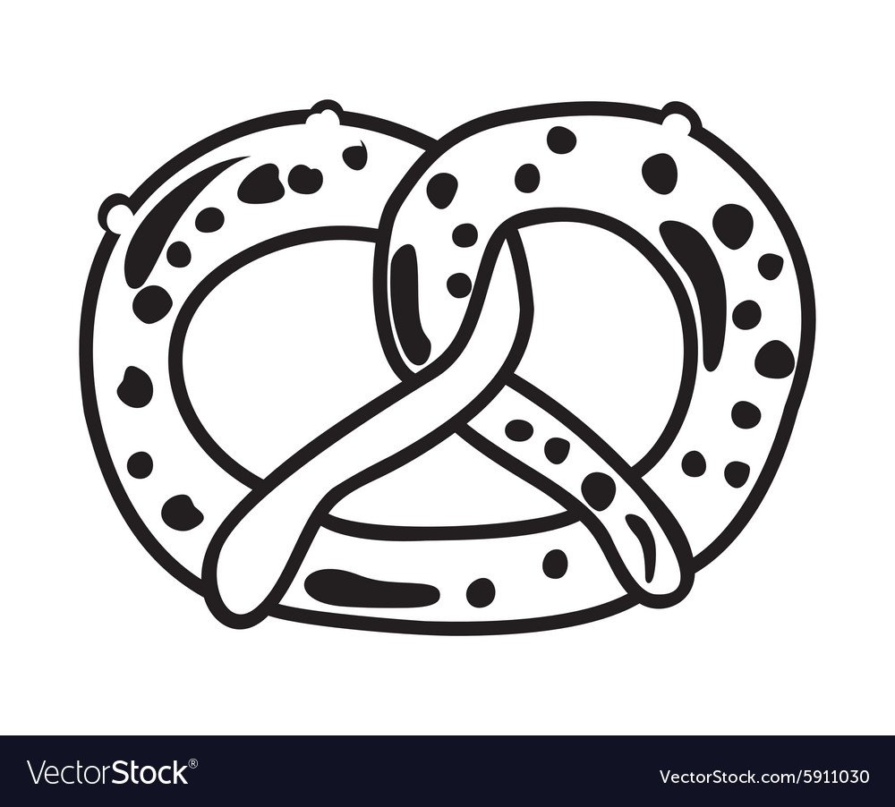 Крендель раскраска для детей