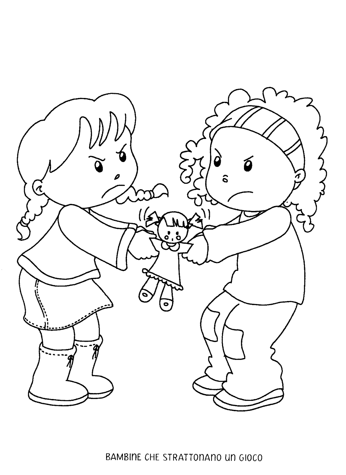 Раскраска для детей Дружба детей