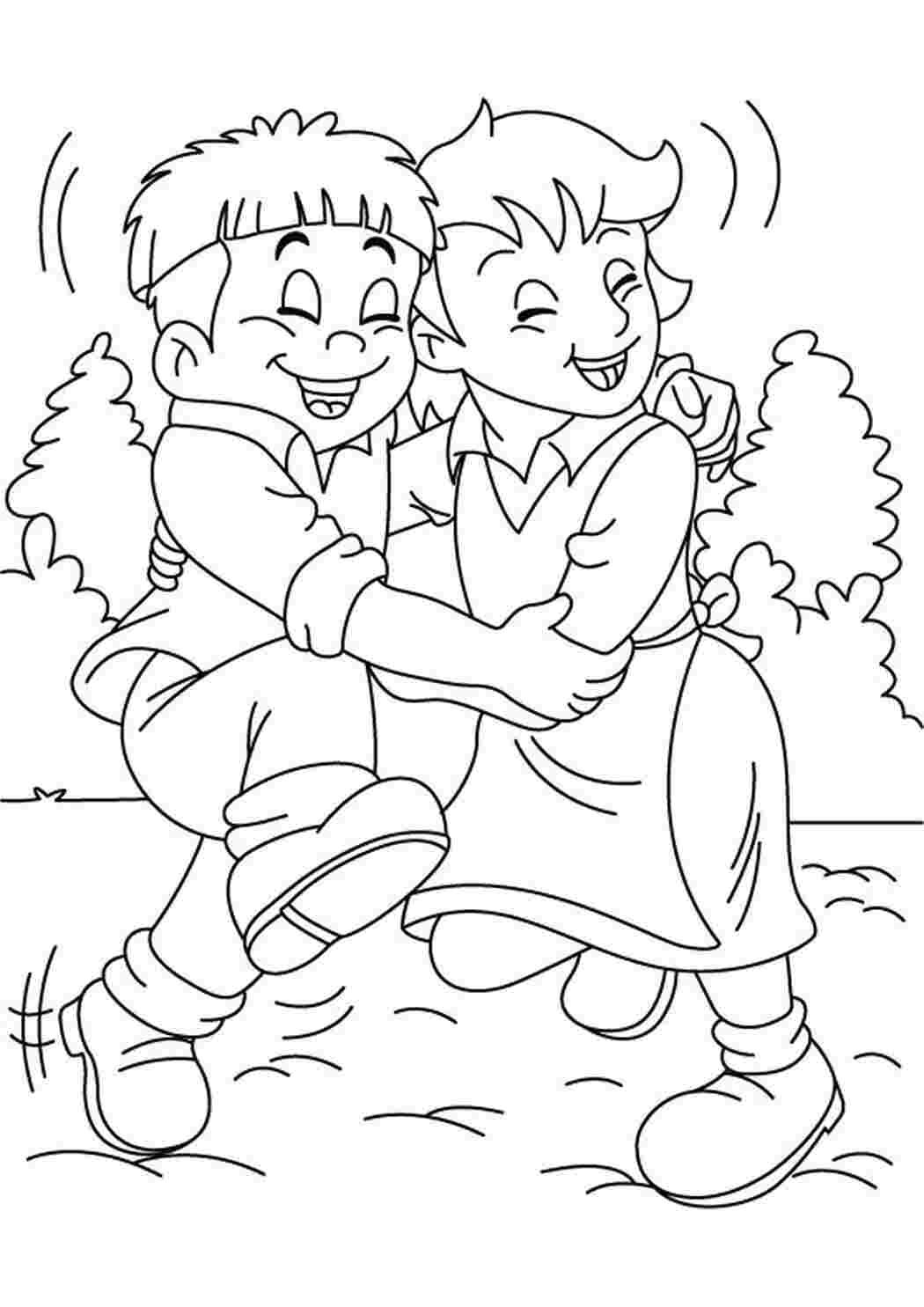 Раскраска друзья