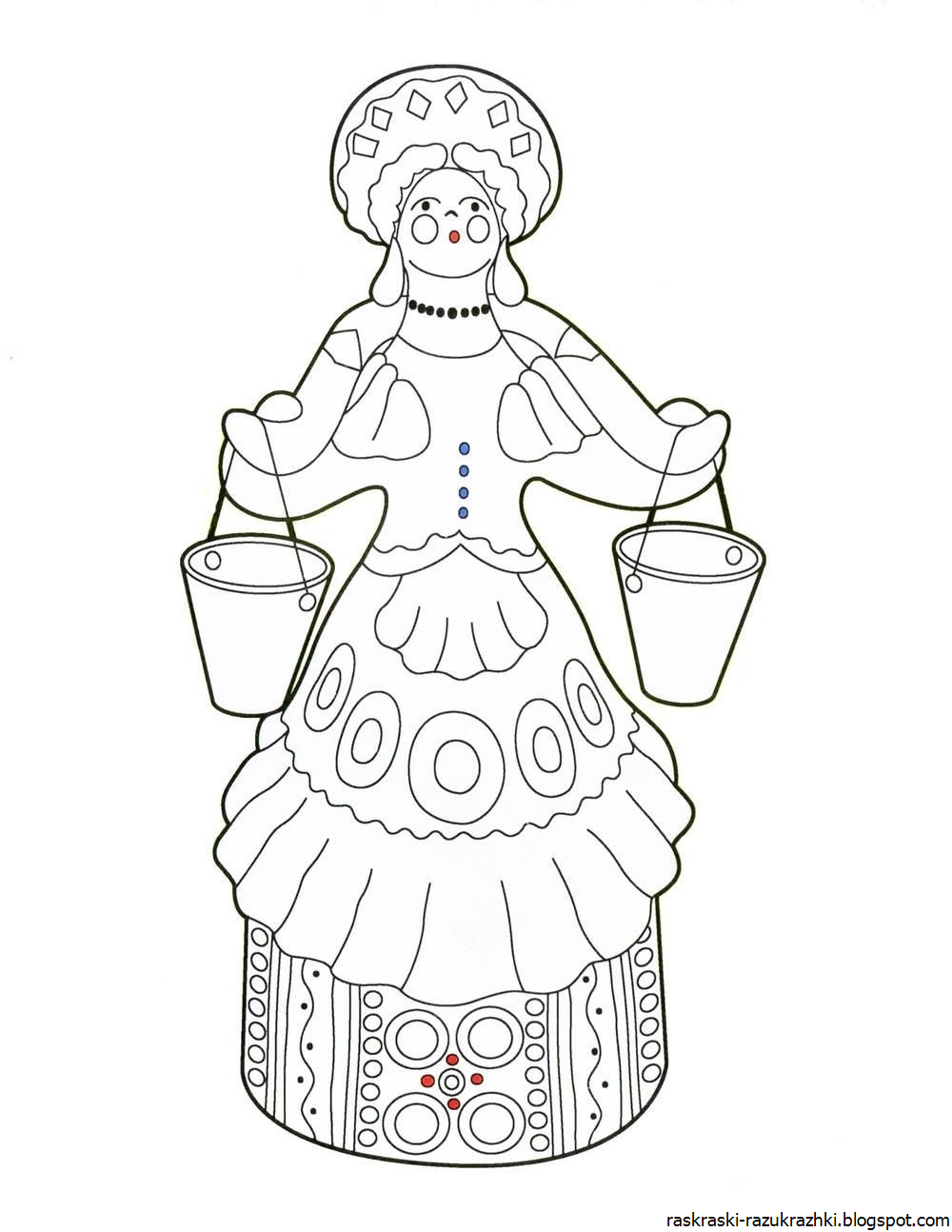 Раскраска Матрешка