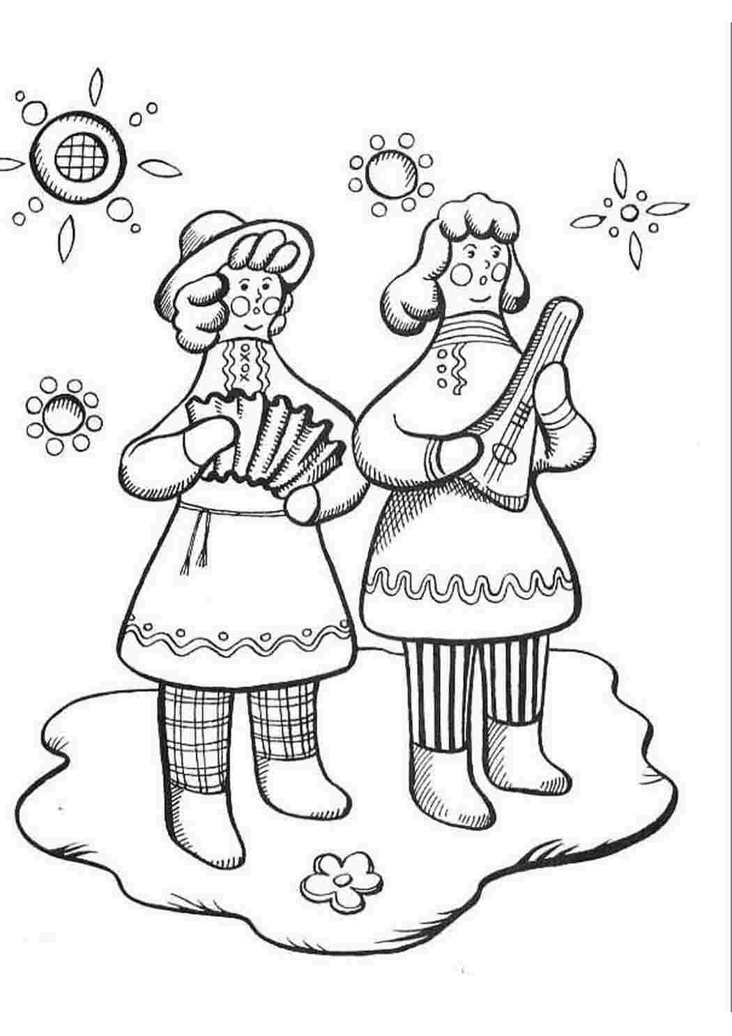 Сергиево-Посадская Матрешка раскраска