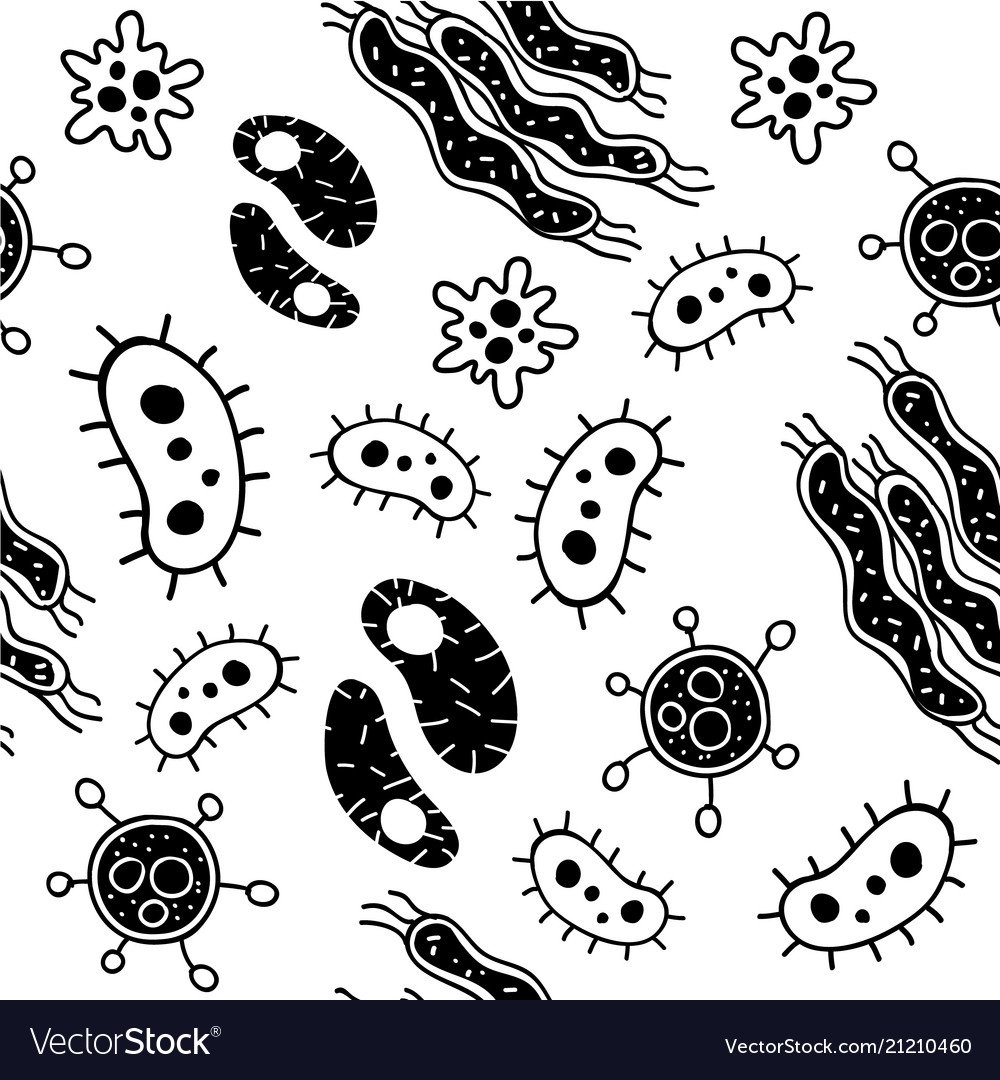 Микробы раскраска для детей