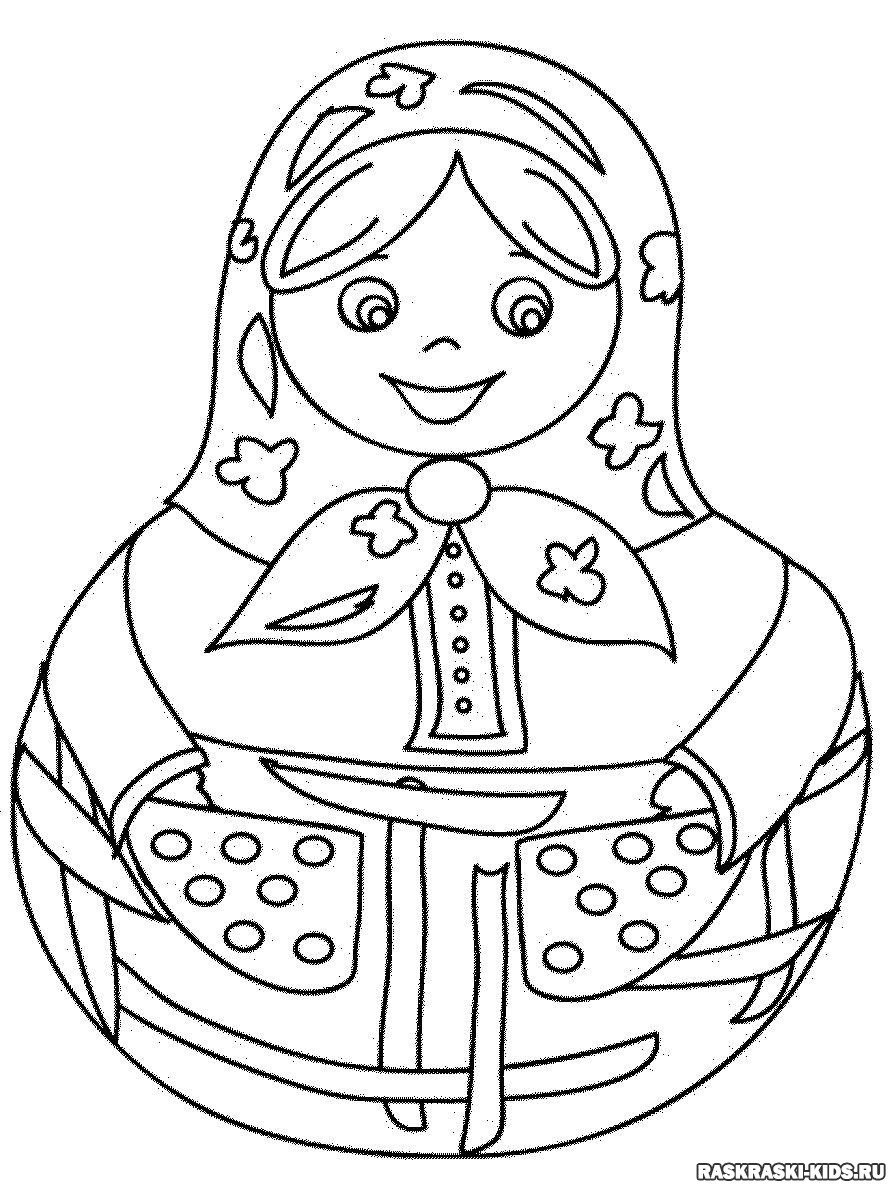 Народная игрушка раскраска