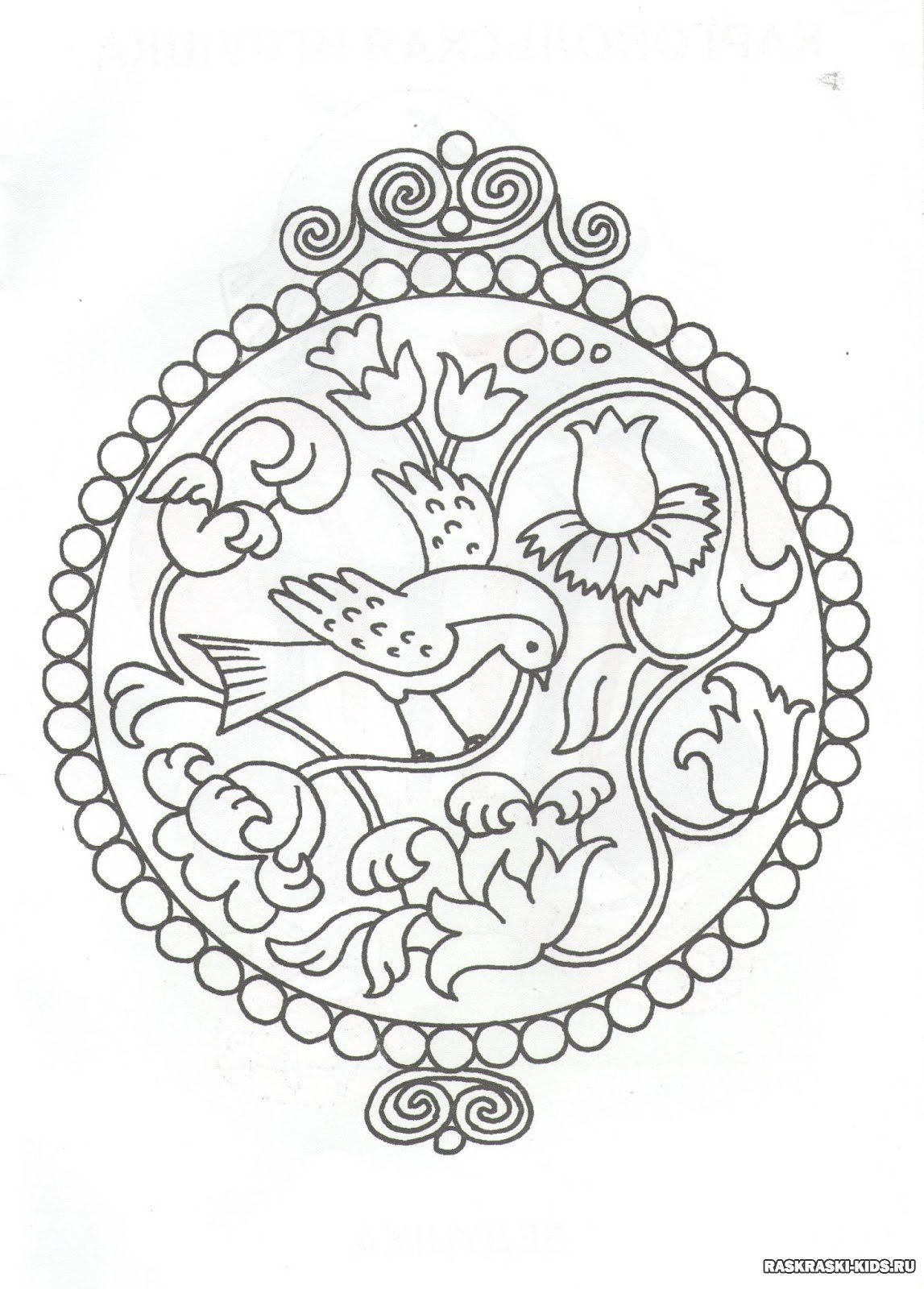 Матрешка трафарет