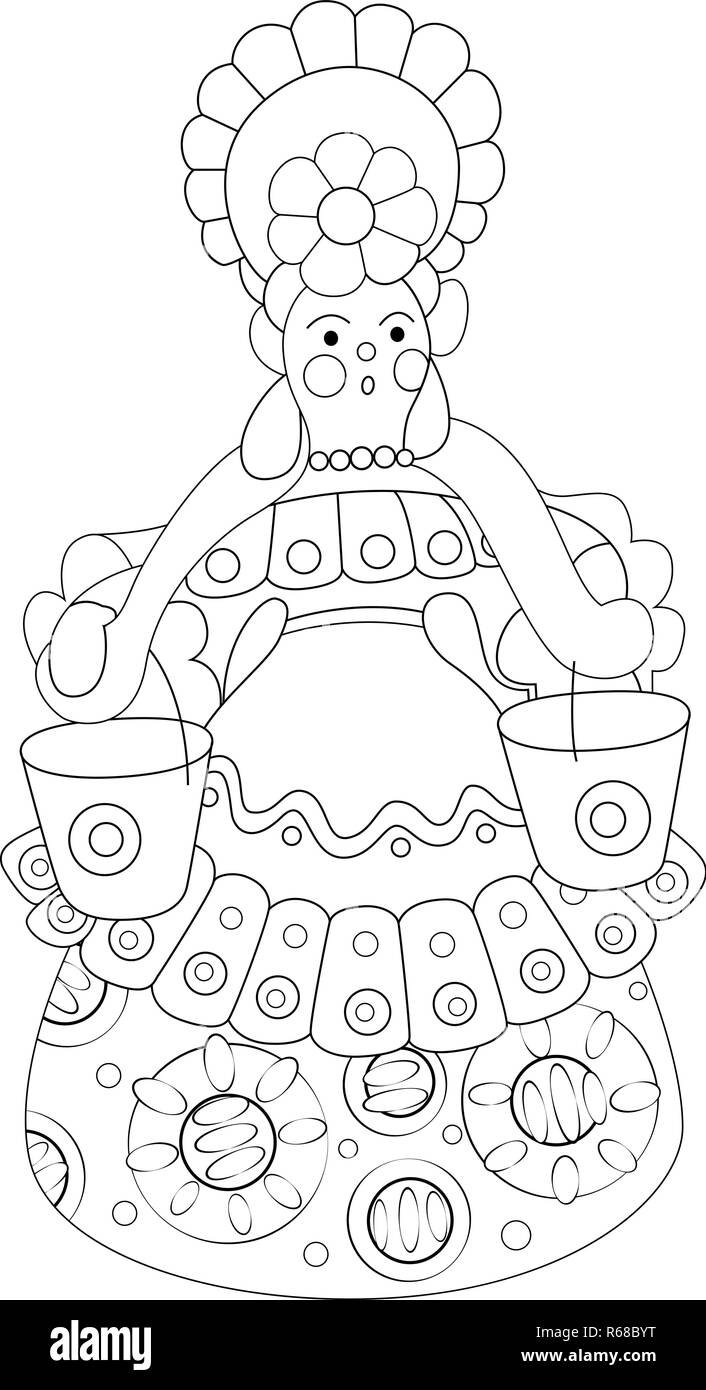 Матрешка Полхов Майдан раскраска