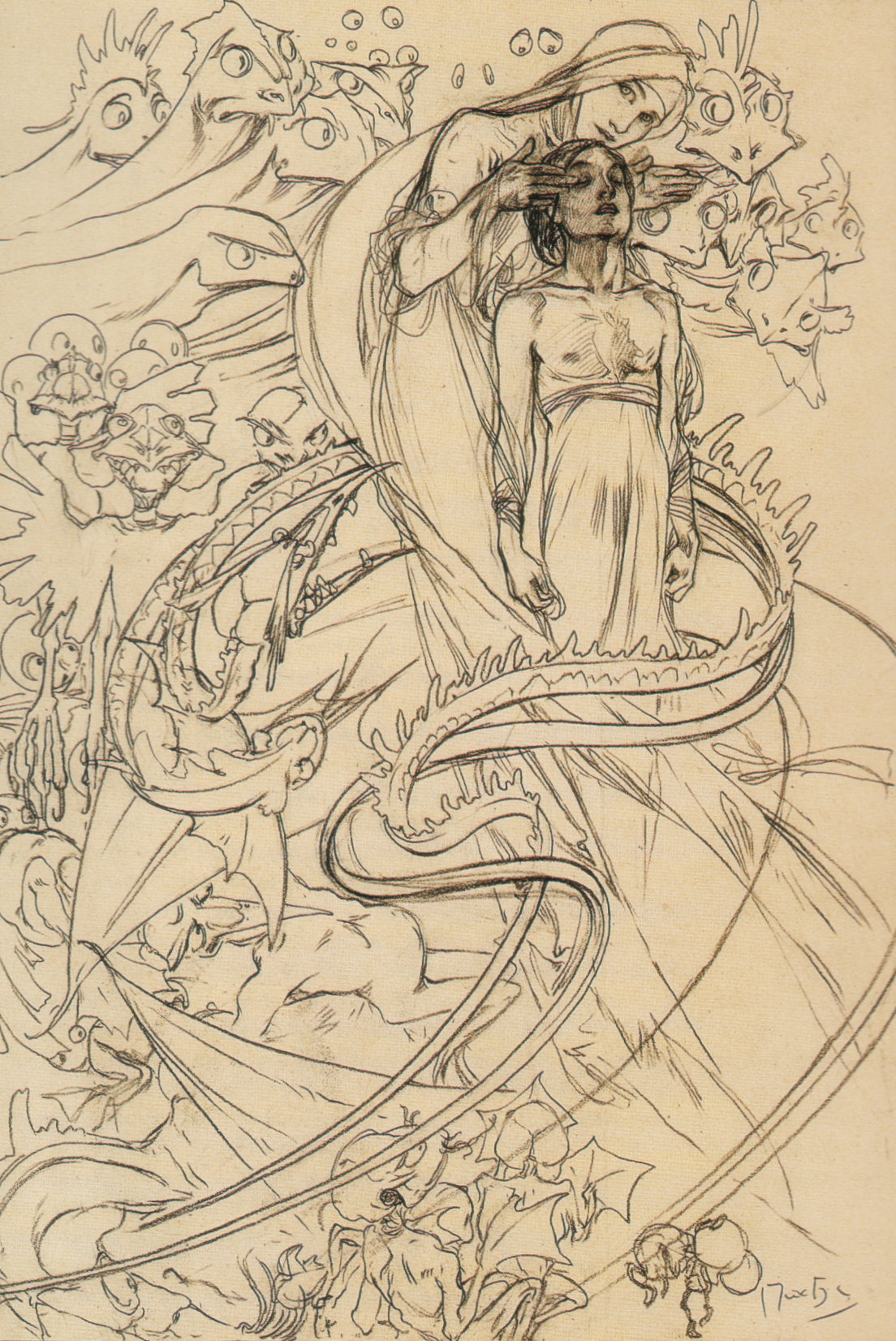 Альфонс Муха Наброски