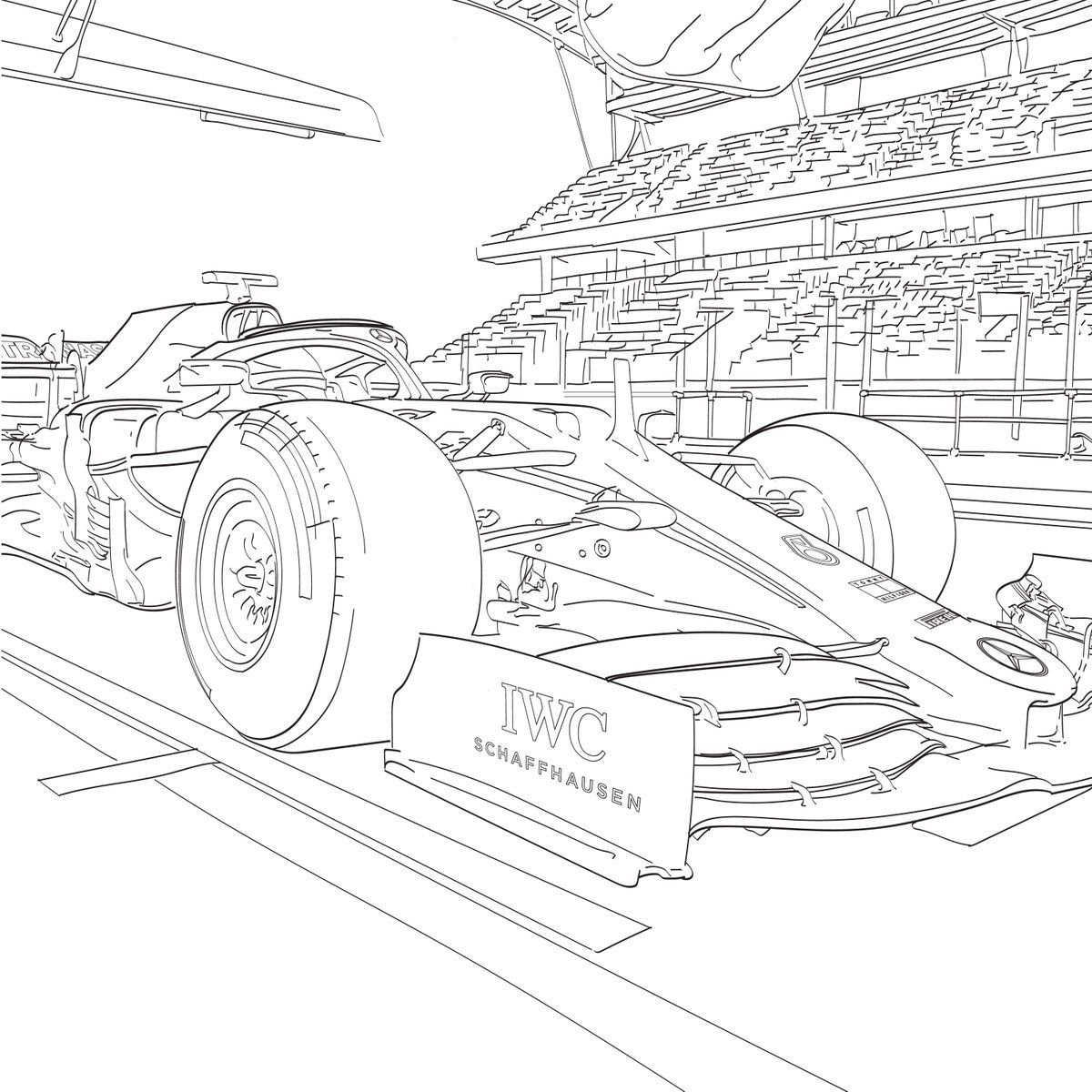 Раскраска Болид формула 1