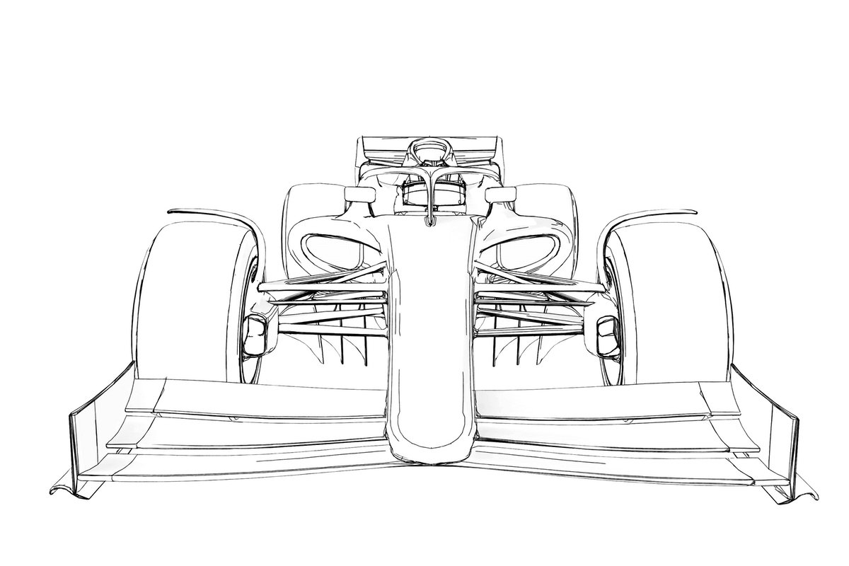 Чертёж болида ф1 2021