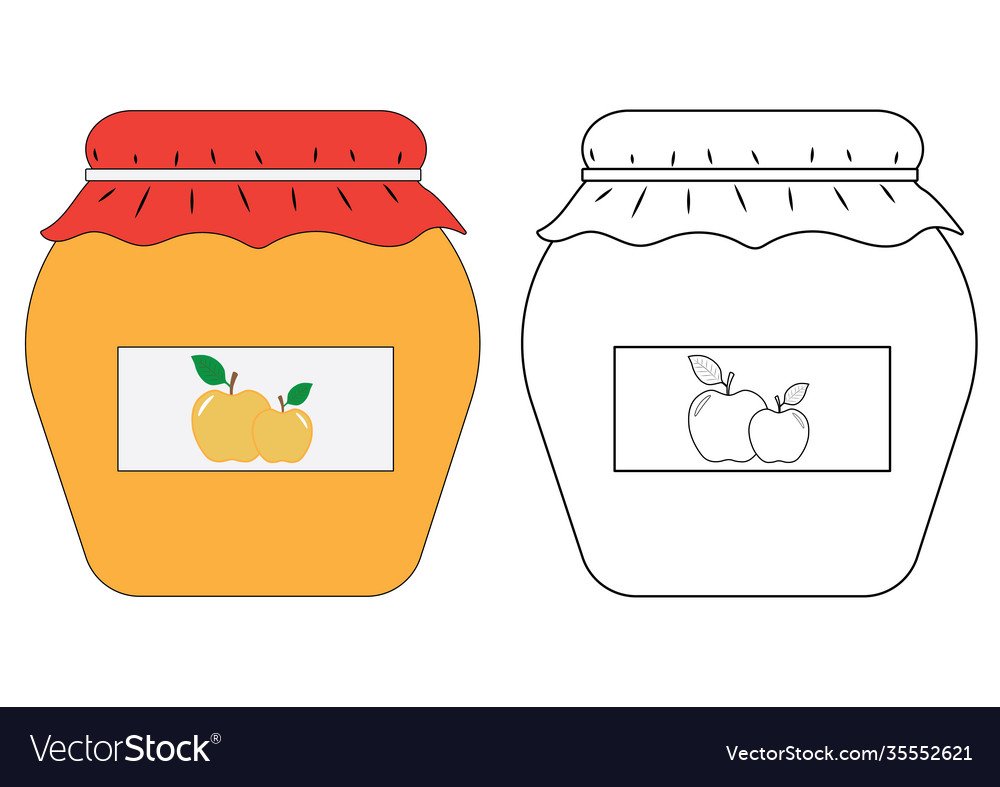 Банка варенья раскраска