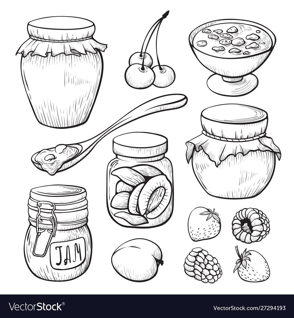 A Jar of Jam раскраска