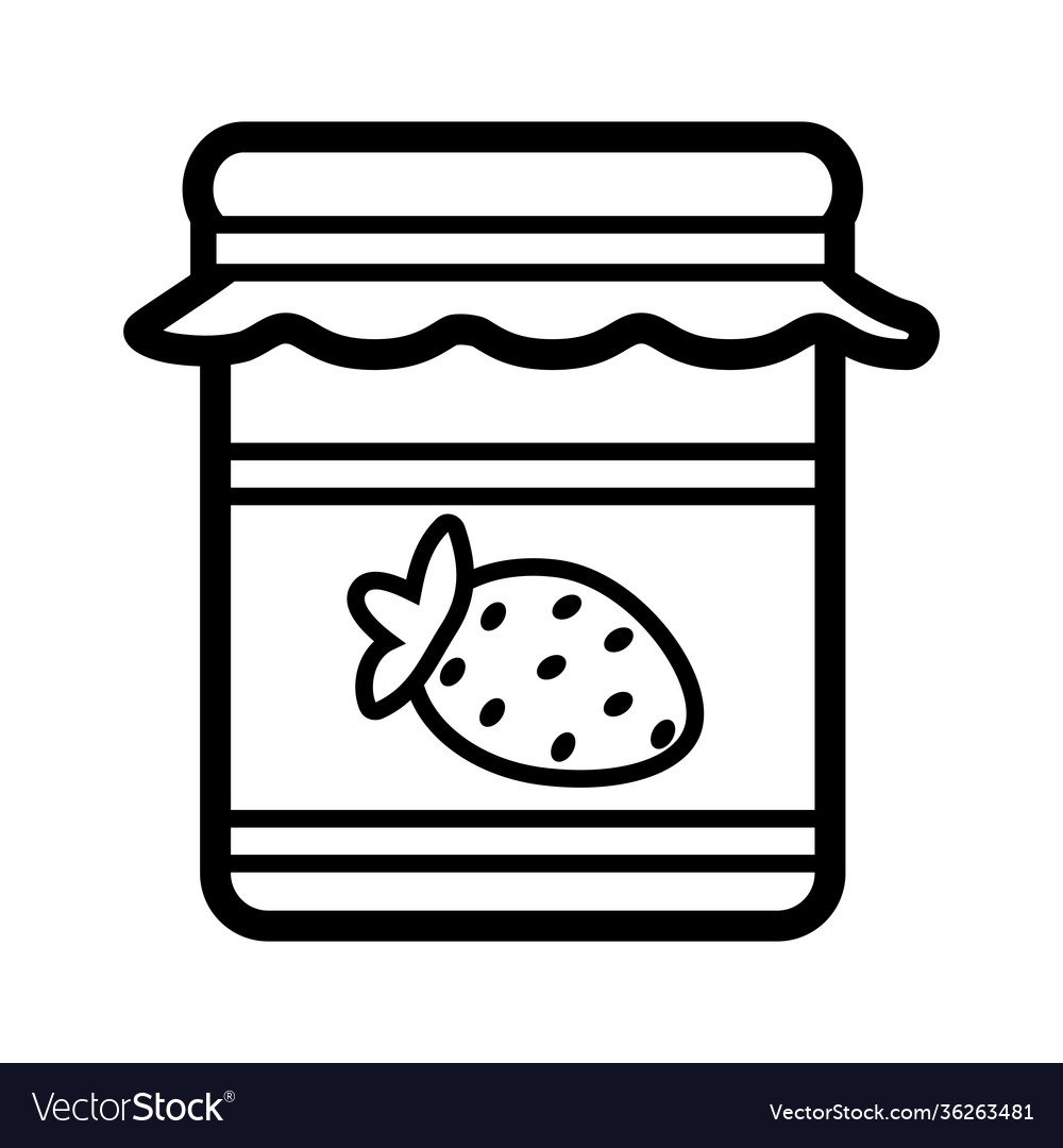 Банка варенья раскраска