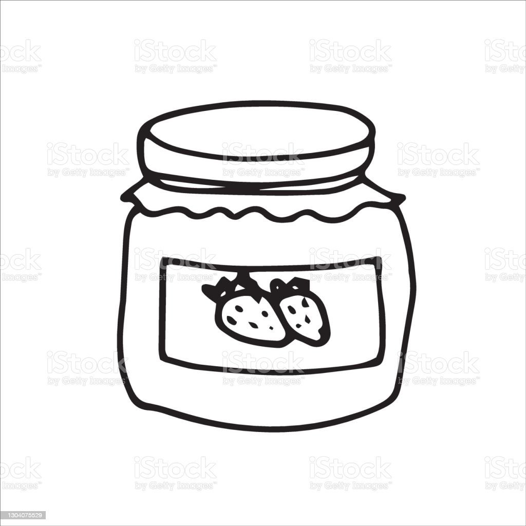 Баночка варенья раскраска