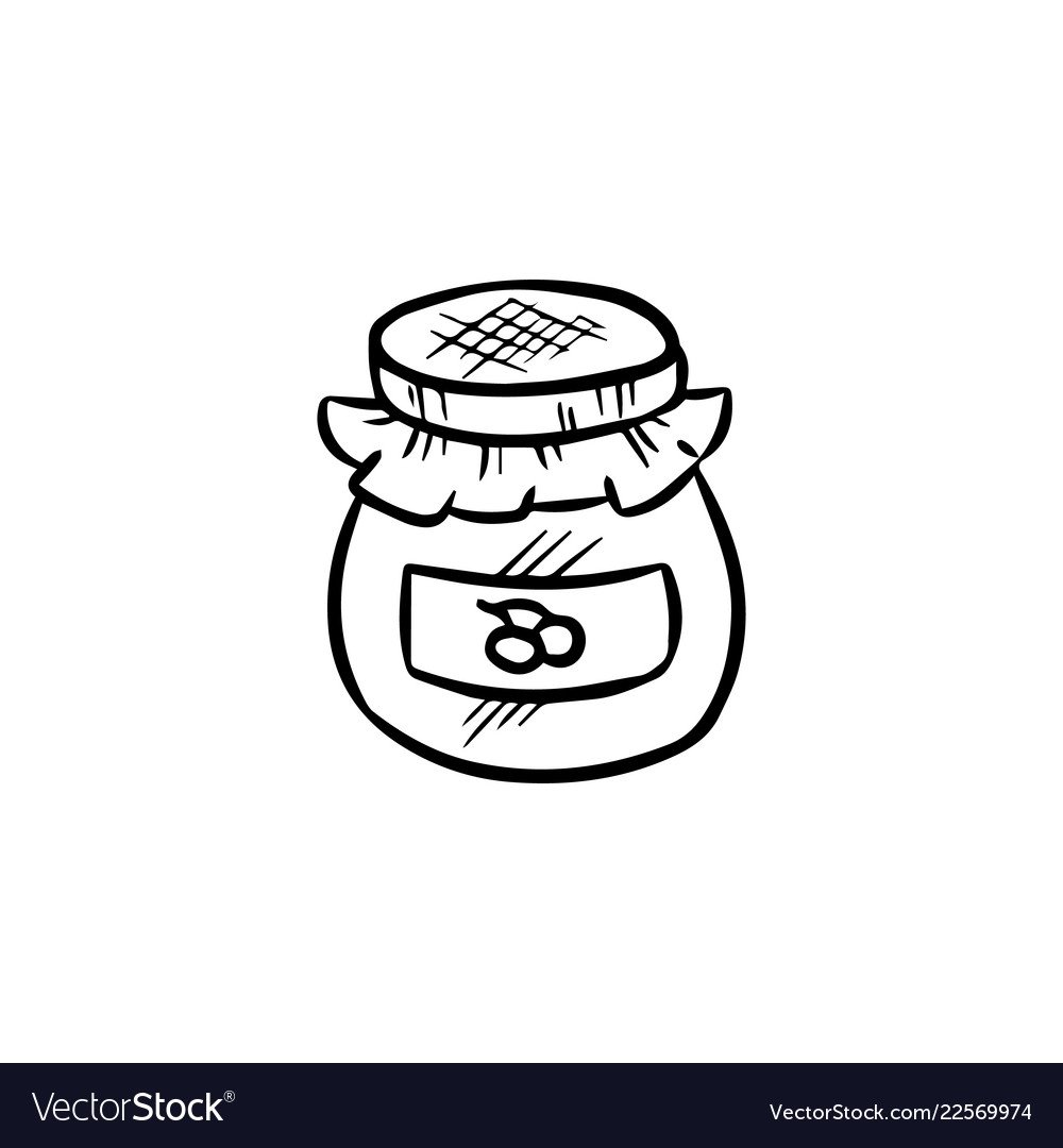 Банка варенья раскраска