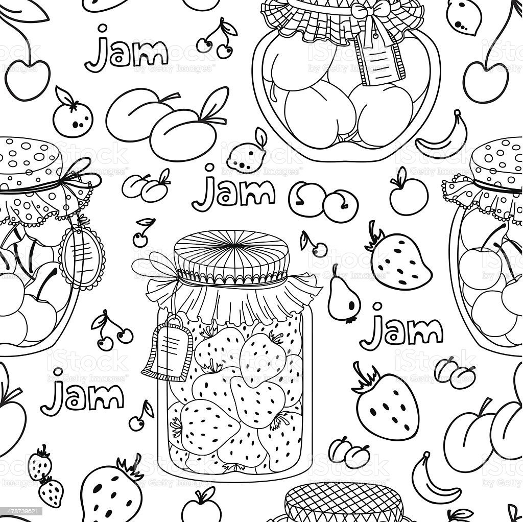 Набросок банки с вареньем