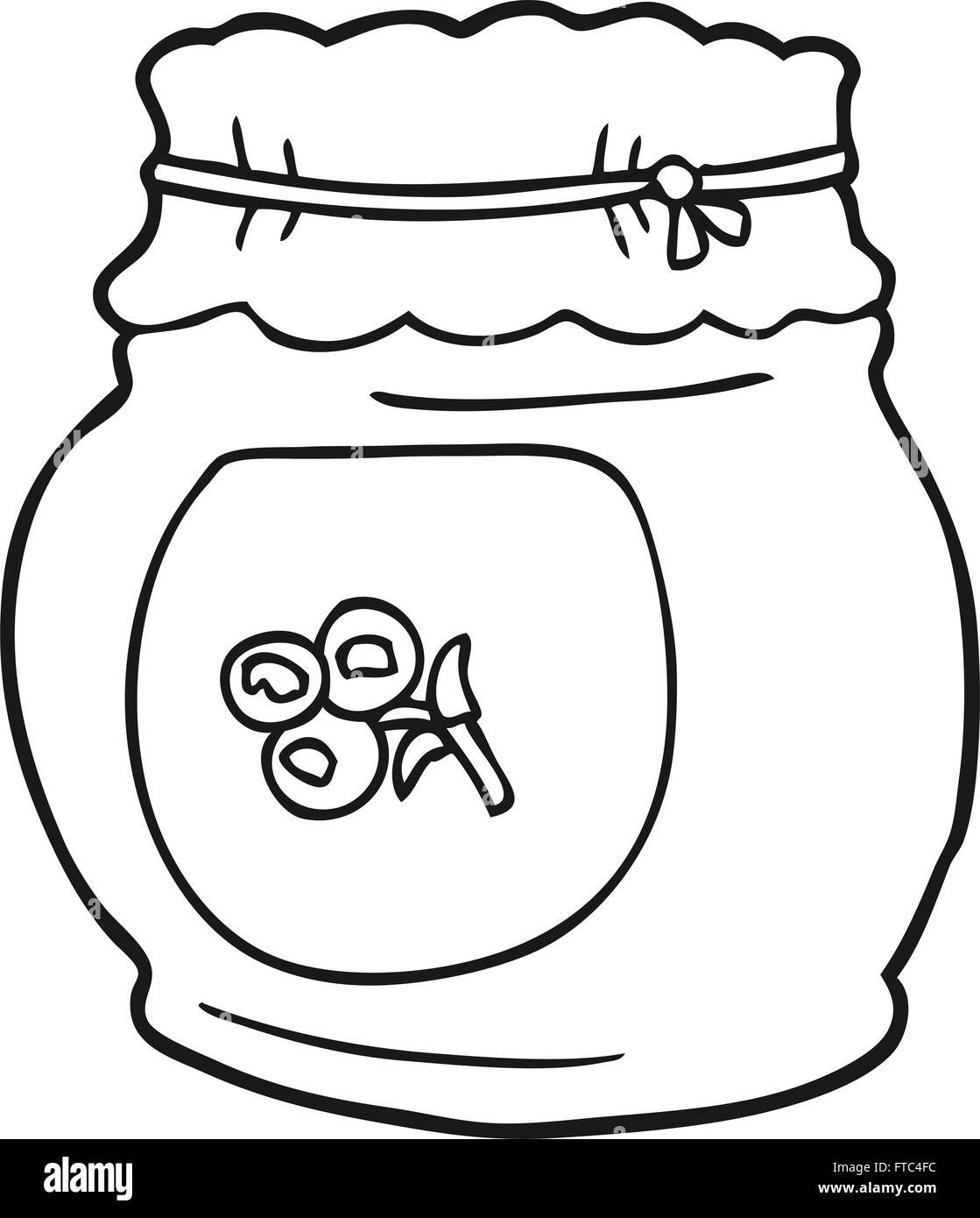Раскраска банка клубничного варенья