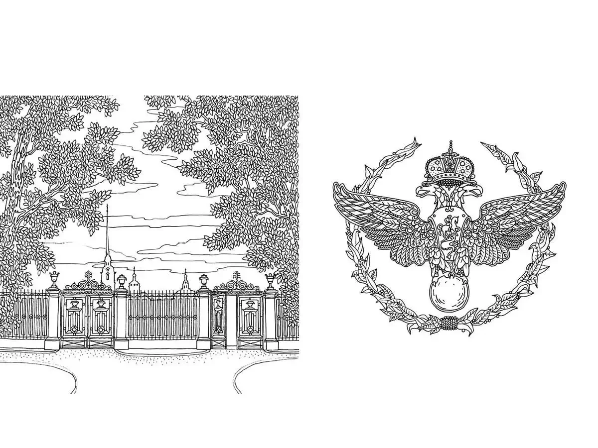 Раскраска Санкт-Петербург для детей