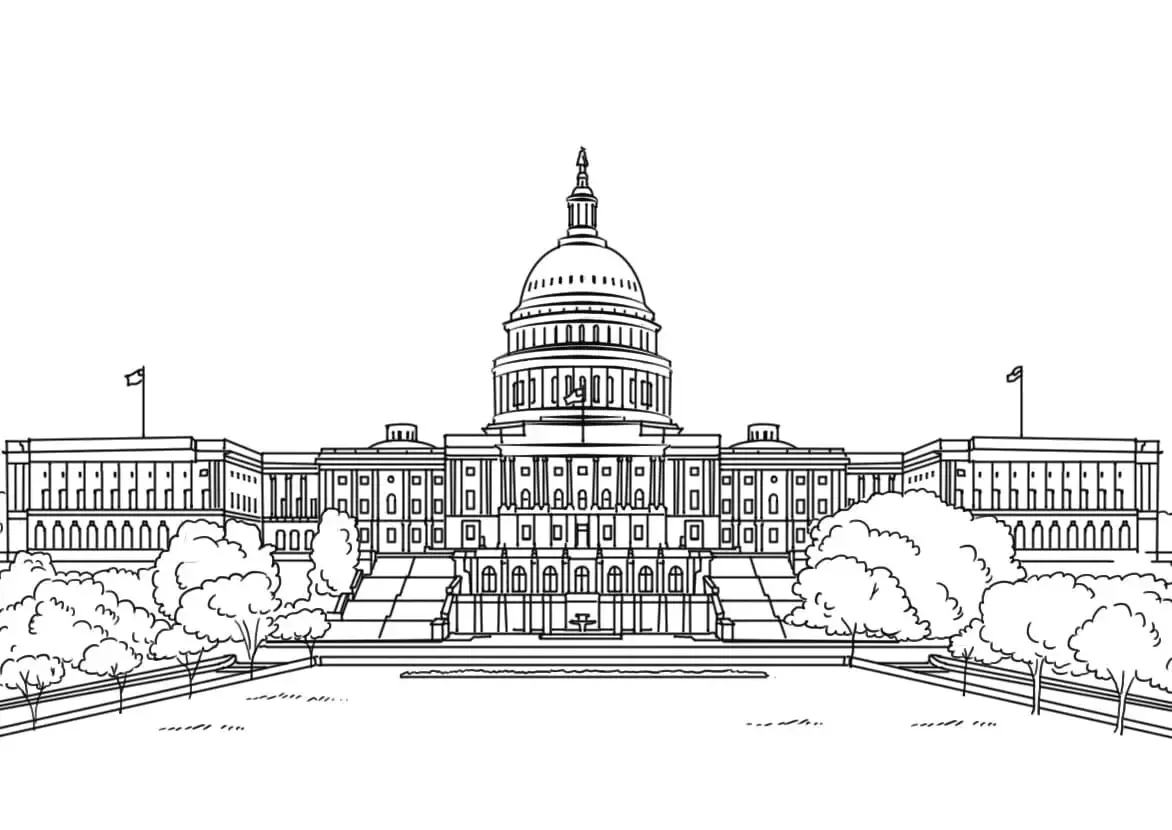 Капитолий США чертеж