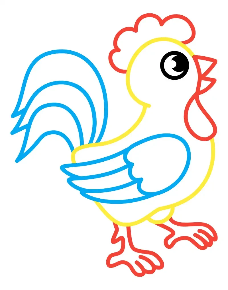 Бременские музыканты петух раскраска