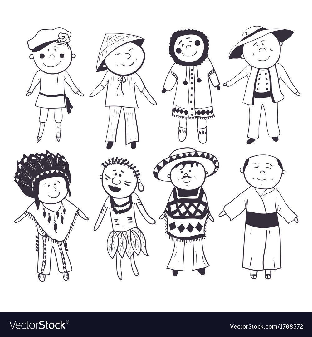 Раскраска Дружба народов для детей