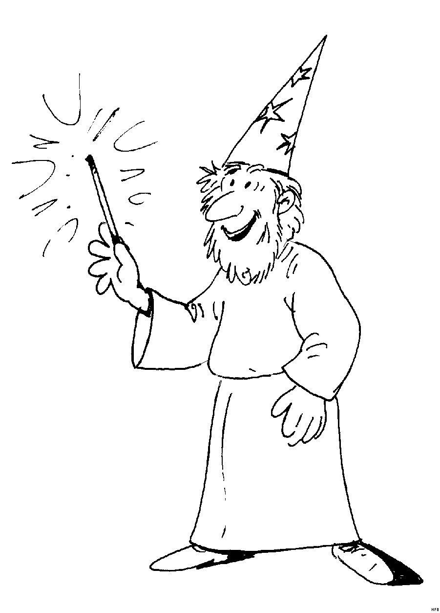 Злой волшебник раскраска
