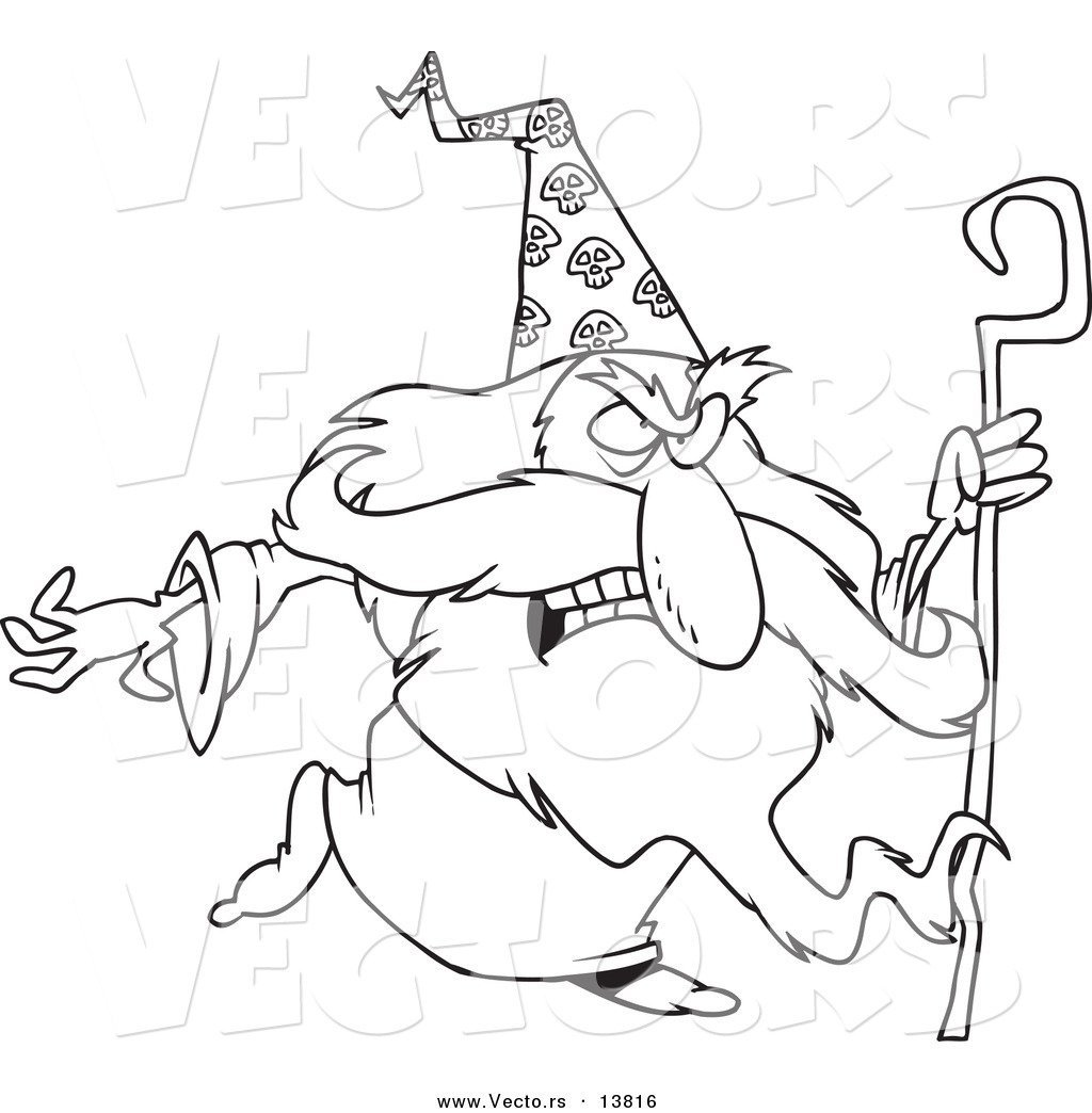 Волшебник раскраска