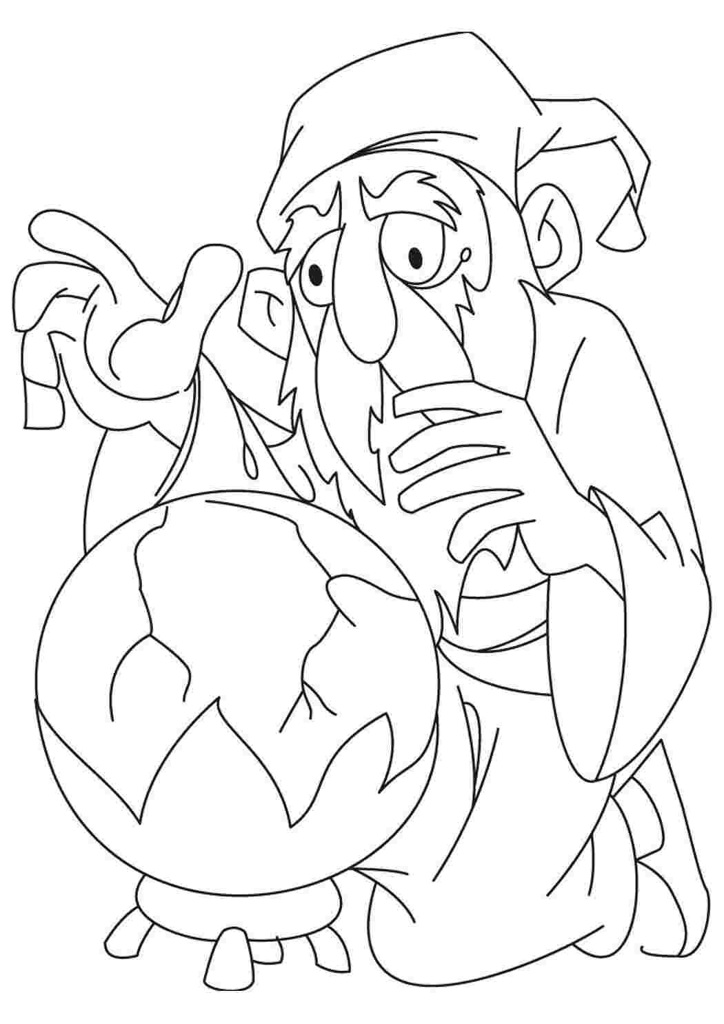 Злой Колдун раскраска