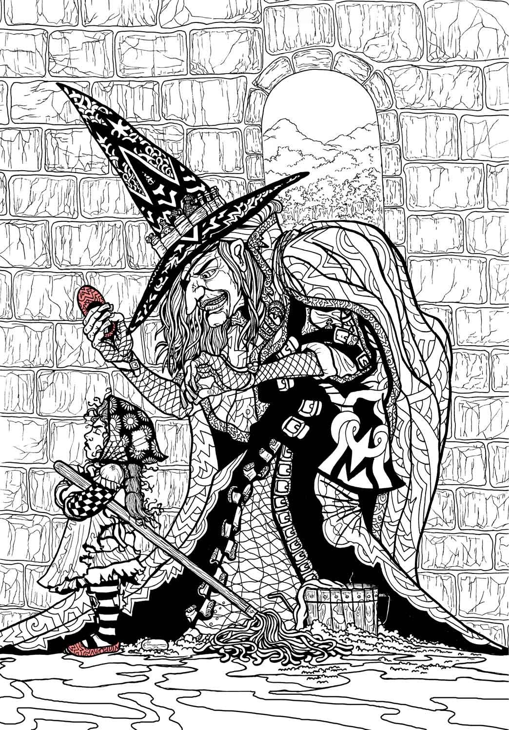 Раскраска колдовство