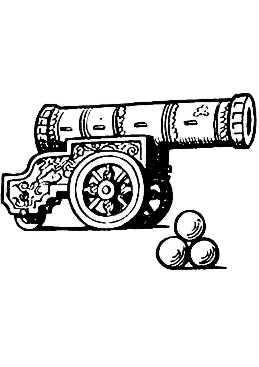 Перекрещенные пушки с ядрами