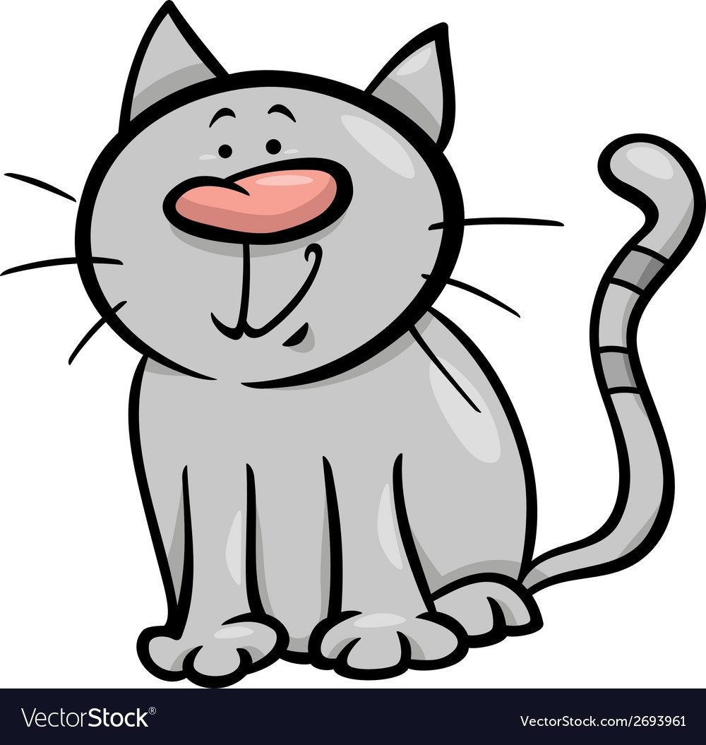 Веселый кот контур