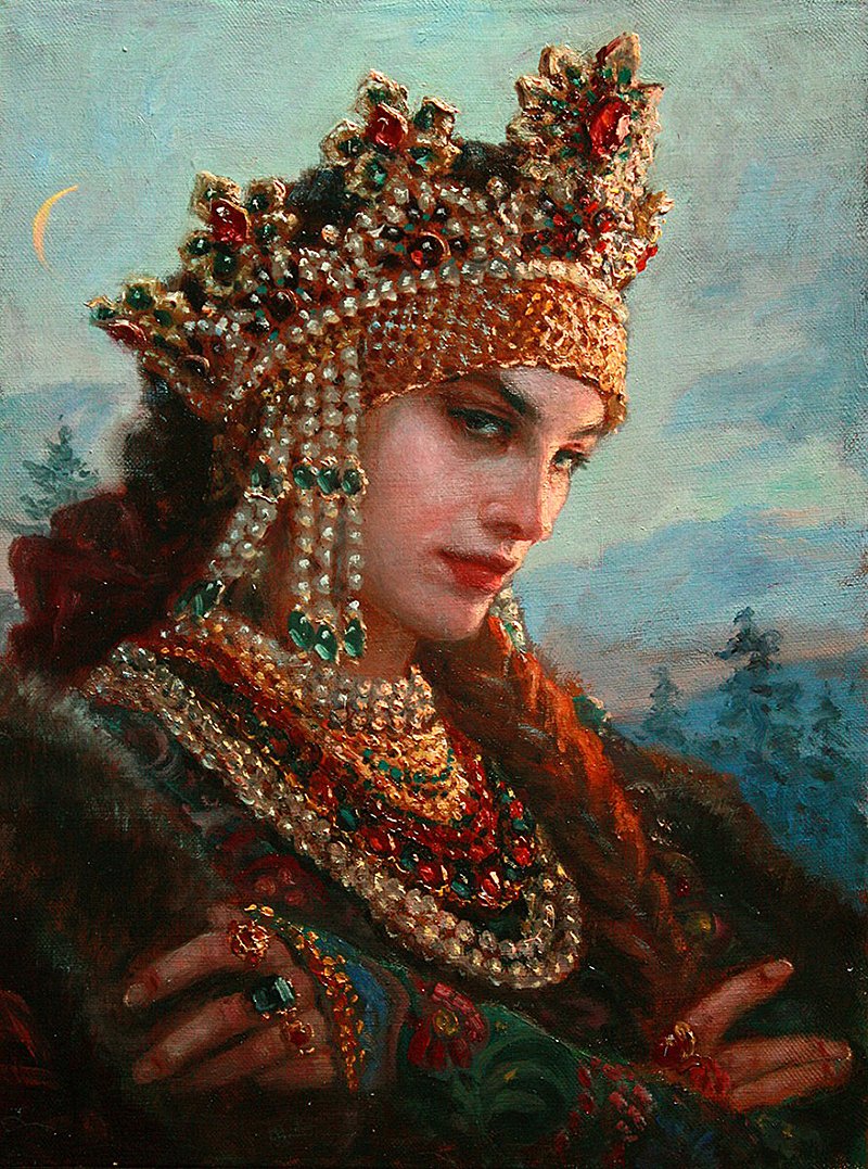 Константин Маковский. "Русская красавица в кокошнике", 1890.